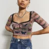 New Girl Order MESH BUTTERFLY TOP Tops