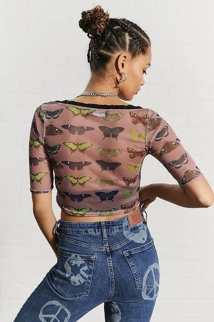 New Girl Order MESH BUTTERFLY TOP Tops 3 New Girl Order MESH BUTTERFLY TOP Tops