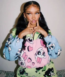 New Girl Order Halloween Sale 15 New Girl Order POWERPUFF GIRLS COLOUR BLOCK FLEECE 1/4 ZIP Tops