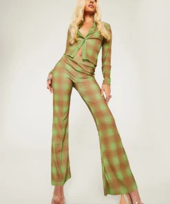 New Girl Order Tops ALL OVER PRINT CHECK SHIRT