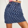 New Girl Order CUT OUT DENIM MINI SKIRT