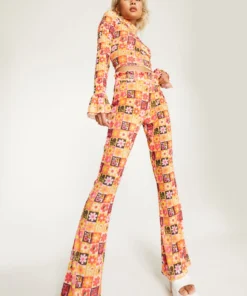 New Girl Order Tops FLOWER PRINT TROUSER