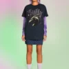 New Girl Order Tops GUILTY OVERSIZED ACID WASH TEE
