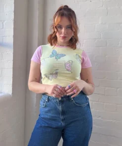 New Girl Order Tops FANTASY BUTTERFLIES TOP
