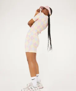 New Girl Order Tops PINK ARGYLE COLLAR DRESS