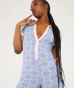 New Girl Order DAISY CHECKERBOARD ROMPER