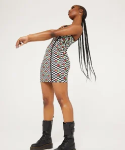 New Girl Order Tops CHERRY CHECKERBOARD DRESS