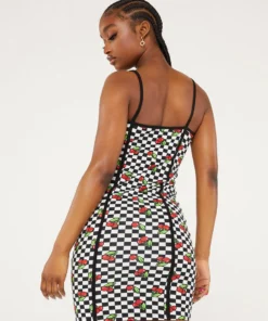 New Girl Order Tops CHERRY CHECKERBOARD DRESS