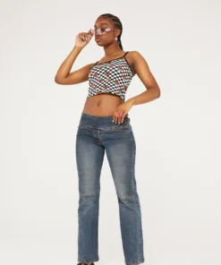 New Girl Order CHERRY CHECKERBOARD TOP