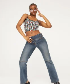 New Girl Order CHERRY CHECKERBOARD TOP