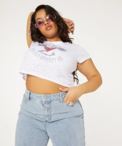 New Girl Order ANGEL DEVIL BURNOUT TOP CURVE Tops