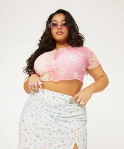 New Girl Order Tops DITSY FLORAL SKIRT CURVE