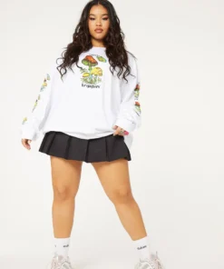 New Girl Order YOU TRIPPIN' LONG SLEEVE TEE CURVE Tops