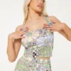 New Girl Order FLOWER POWER TIE UP STRAPPY TOP