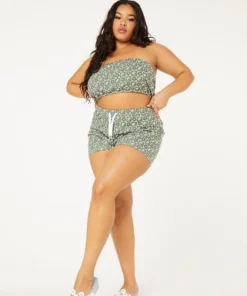 New Girl Order Tops MONOGRAM SHORTS CURVE