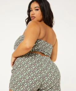 New Girl Order Tops MONOGRAM SHORTS CURVE