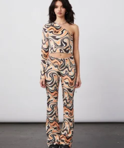 New Girl Order Tops ASYMMETRIC TRIPPY VELOUR FLARES
