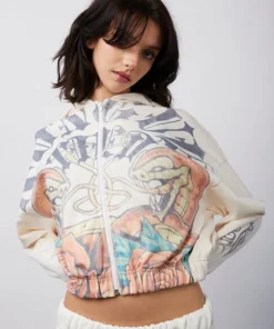 New Girl Order Tops TONGUE TIED ZIP UP HOODIE