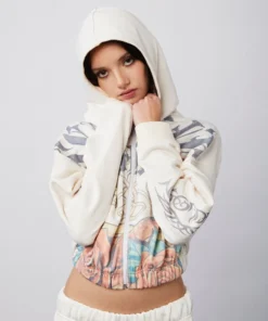 New Girl Order Tops TONGUE TIED ZIP UP HOODIE