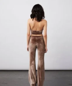 New Girl Order VELVET FLARES - MOCHA