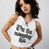 New Girl Order NAUGHTY LIST TANK Tops