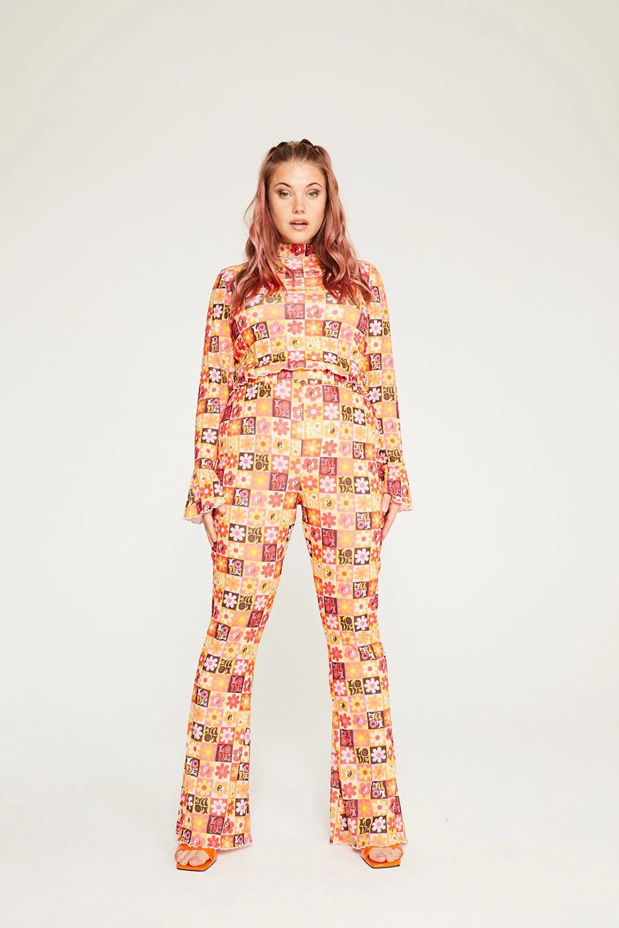 New Girl Order FLOWER PRINT LONG SLEEVE TOP CURVE Tops 5 New Girl Order FLOWER PRINT LONG SLEEVE TOP CURVE Tops