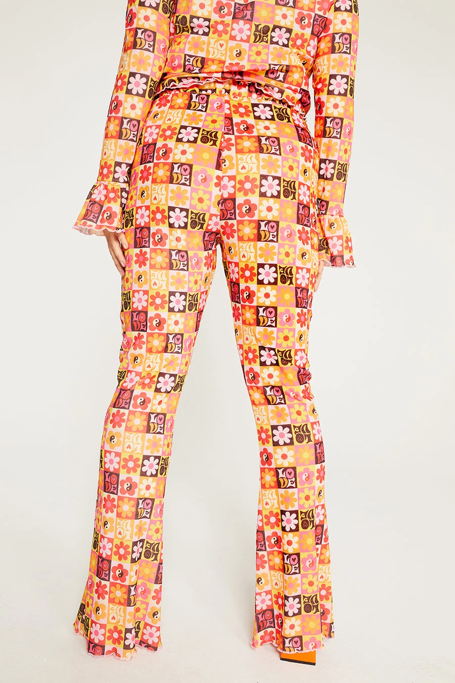 New Girl Order FLOWER PRINT TROUSER CURVE Tops 3 New Girl Order FLOWER PRINT TROUSER CURVE Tops