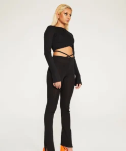 New Girl Order BLACK MESH CROP TOP Tops
