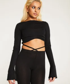 New Girl Order BLACK MESH CROP TOP Tops