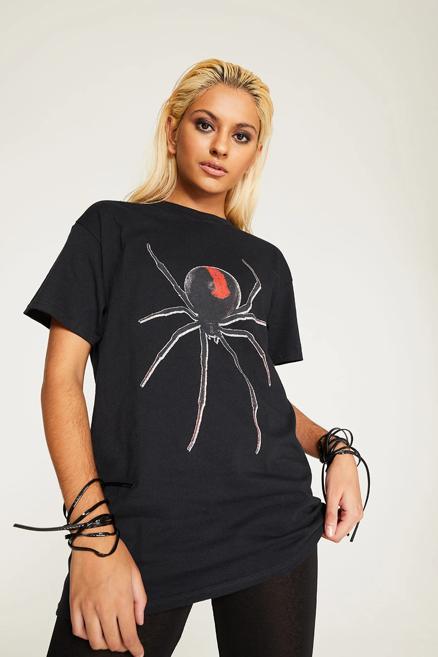 New Girl Order Tops GLITTER SPIDER TEE 5 New Girl Order Tops GLITTER SPIDER TEE