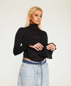 New Girl Order MESH WITCHY SLEEVE BODYSUIT