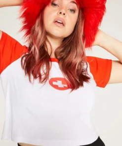 New Girl Order Tops YOURE SICK RAGLAN TEE CURVE