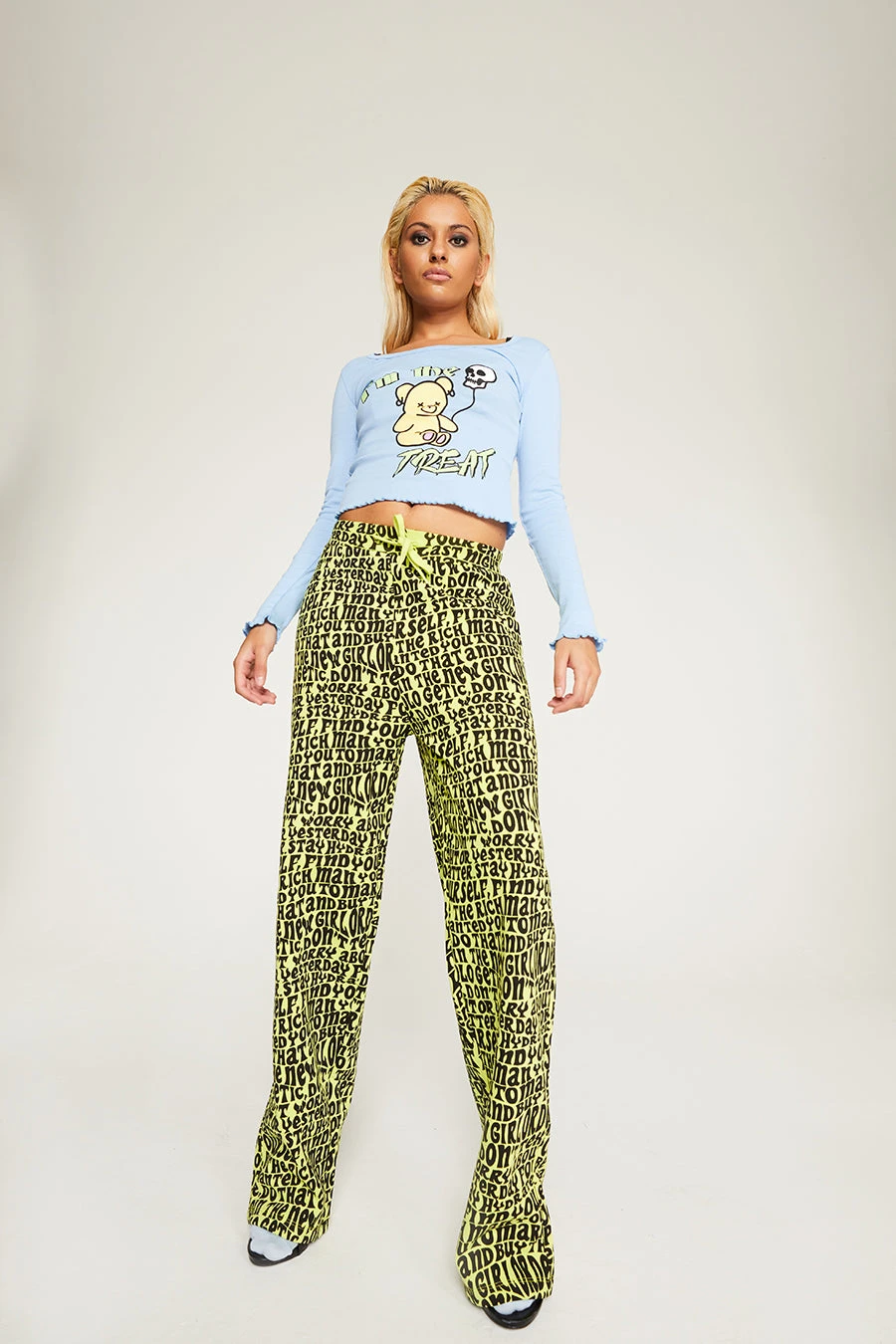 New Girl Order IM THE TREAT BLUE LONG SLEEVE Tops 4 New Girl Order IM THE TREAT BLUE LONG SLEEVE Tops