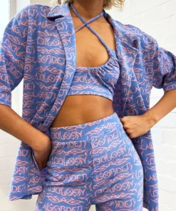 New Girl Order TATTOO JACQUARD HALTER-CURVE