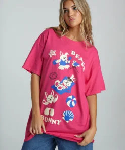 New Girl Order BEACH BUNNY PINK SHIRT NEW IN
