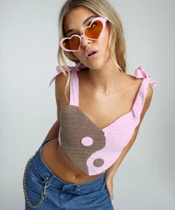 New Girl Order NEW IN SQUASHED HEART SUNGLASSES WITH ORANGE LENS