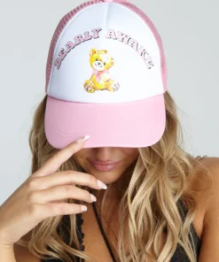 New Girl Order BEARLY AWAKE FOAM TRUCKER CAP NEW IN
