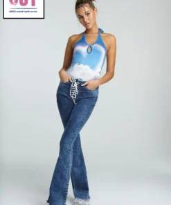 New Girl Order RAINBOW KEYHOLE TOP