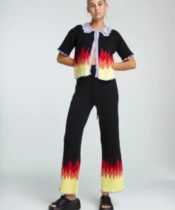 New Girl Order FLAME CROCHET TROUSER NEW IN