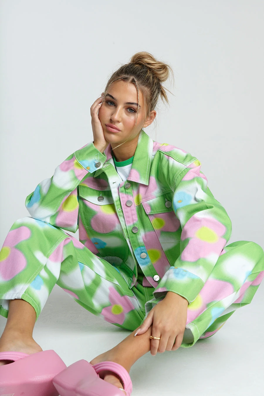 New Girl Order Halloween Sale 35 New Girl Order FLOWER SKY DENIM JACKET NEW IN