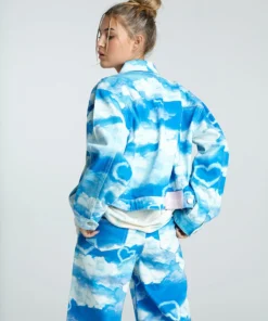 New Girl Order CLOUD PRINT DENIM JACKET