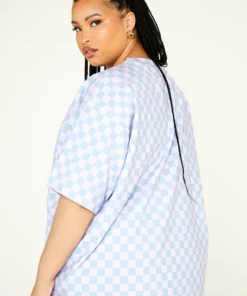 New Girl Order Checkerboard Tee Curve Tops