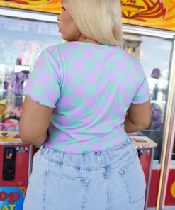 New Girl Order T-shirts HELLO KITTY CHECK CARDIGAN CURVE