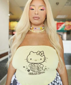 New Girl Order HELLO KITTY BANDEAU CURVE Tops