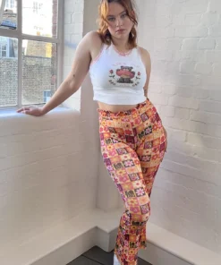 New Girl Order Tops FLOWER PRINT TROUSER