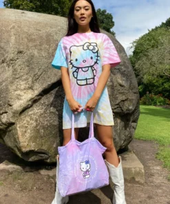 New Girl Order HELLO KITTY TIE DYE TOTE BAG