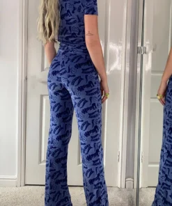 New Girl Order VELOUR BOILERSUIT BLUE Tops 5 New Girl Order VELOUR BOILERSUIT BLUE Tops