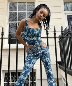 New Girl Order TATTOO DENIM CORSET