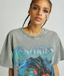 New Girl Order HEDONIST WASHED OVERSIZED TEE Tops
