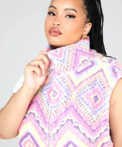 New Girl Order Sleeveless Aztec Borg Curve Tops 10 New Girl Order Sleeveless Aztec Borg Curve Tops